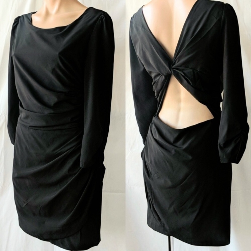 Ark & Co Open Back Ruched and Draped Mini Dress - Picture 4 of 12